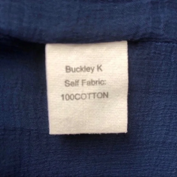 Buckley K Tala Off The Shoulder Dress Blue Fringe Size Medium - Picture 7 of 7